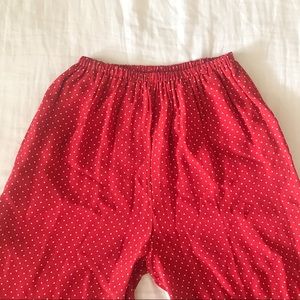 Red polka dot pants